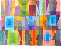 Painting, Chromatic dialog #77, Enido Michelini