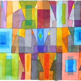 Peinture, Chromatic dialog #77, Enido Michelini
