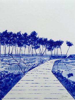Painting, Les marais de Mousterlin, Frédéric Cadiou