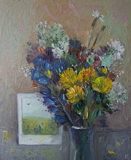 Peinture, Etude with wild flowers, Galya Popova