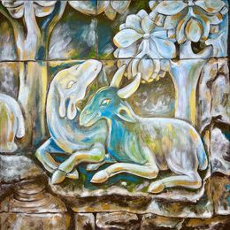 Pittura, Javanese Goat Kids from Borobudur Temple, AreiRa