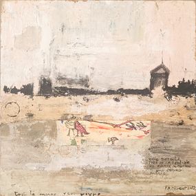Peinture, Ville déserte près de la centrale les oiseaux déserte, Fabienne Rencanzone