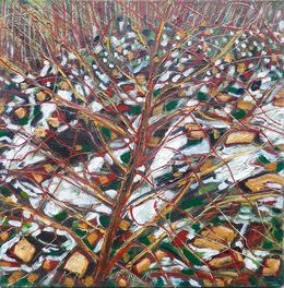 Painting, Tree by the stream / Nocturno, Karl-Karol Chrobok