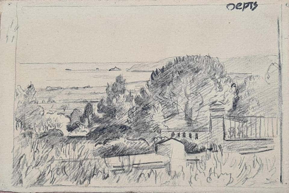 Willem Anthonie Oepts, Long View to the Sea, Collioure Willem Anthonie Oepts, Long View to the Sea, Collioure