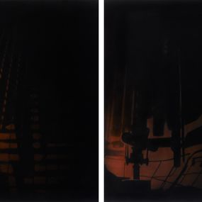 Painting, Ines IV and II, Diptych. Abstract paintings from the Ines series, Clemens Wolf