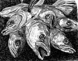 Fine Art Drawings, Family Dinner, Iryna Burda