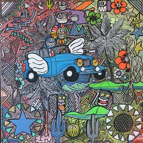 Peinture, Vive les fleurs en voiture voltige, Seb Paul Michel