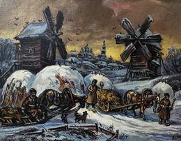 Painting, Winter landscape, Alexander Litvinov