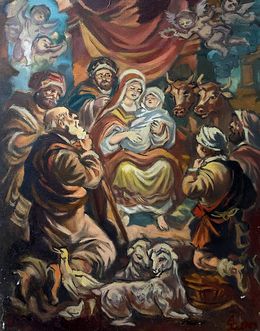 Painting, Christmas, Alexander Litvinov