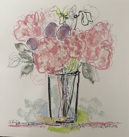 Peinture, My Peonies, Isabelle Hirtzig