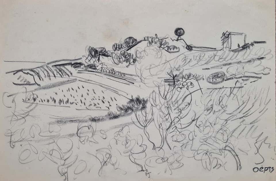 Willem Anthonie Oepts, Landschap te St Tropez, Landscape at St Tropez by Willem Anthonie Oepts Willem Anthonie Oepts, Landschap te St Tropez, Landscape at St Tropez by Willem Anthonie Oepts