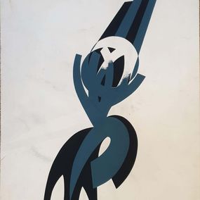 Pittura, Mid-century French Abstract Surrealist Design for a Sculpture, Guy Benoist