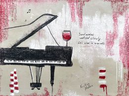 Dessin, Soul Notes Unfold Slowly Like Wine in Warmth, Kristina Mallen
