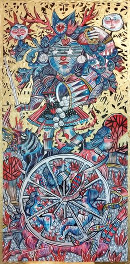 Painting, La roue de la fortune, Mina Mond