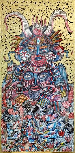 Painting, Arcane XV (Le Diable), Mina Mond