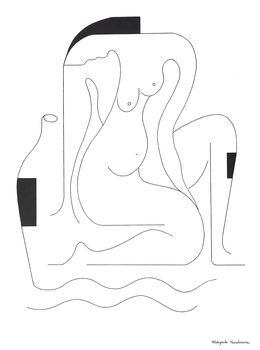 Fine Art Drawings, La Baigneuse, Hildegarde Handsaeme