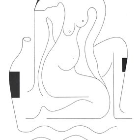Fine Art Drawings, La Baigneuse, Hildegarde Handsaeme