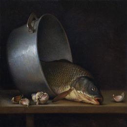 Painting, Fish with garlic, Igor Sventitski