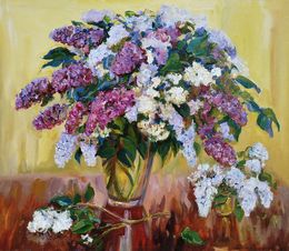Peinture, Bouquets on a Golden Background, Pavlenko Leonid