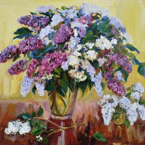 Gemälde, Bouquets on a Golden Background, Pavlenko Leonid