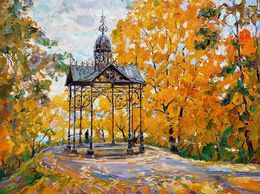 Gemälde, Autumn and Gazebo, Pavlenko Leonid