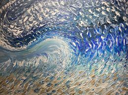 Painting, Blue 8, MomInDaGarage