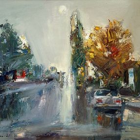 Peinture, A Misty Autumn City, Mateos Sargsyan