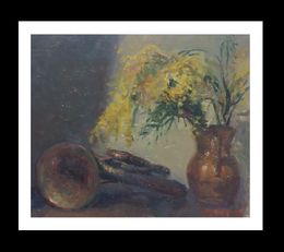 Painting, Trompeta y Mimosas, Sola Puig