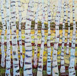 Painting, Autumn Birches, Ania Pieniazek