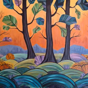 Painting, Fiery Whisper of the Trees, Natalie Borisenko