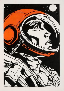 Painting, Head in the stars, Philippe Dailler