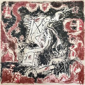 Painting, Veine de blanc minéral, Pierre Alechinsky