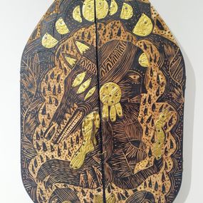 Painting, La femme qui court avec les loup, Mina Mond