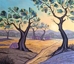Painting, Under the Olive Sky, Natalie Borisenko
