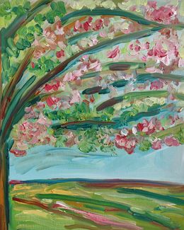 Painting, Blossoms of the almond tree, Natalya Mougenot