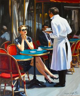Painting, Your coffee, please!, Serghei Ghetiu