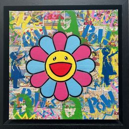 Painting, Murakami x Balloon Girl x StreetArt, Koen Betjes