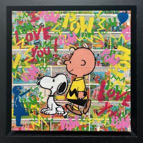 Peinture, Snoopy and Charlie Brown love StreetArt, Koen Betjes