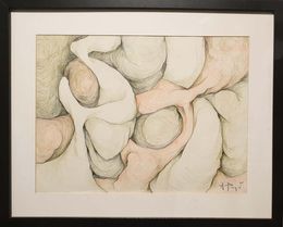 Zeichnungen, 1980s Abstract Expressionist Biomorphic, André Pierret