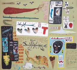 Painting, L'igname rouge, Stéphane Foucaud
