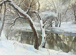 Painting, Riverside, Vahram Meliqsetyan