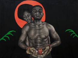 Pittura, New Beginning - 21st Century, Contemporary, Figurative Portrait, Love, Couple, Ogbonna Francis