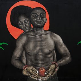 Painting, New Beginning - 21st Century, Contemporary, Figurative Portrait, Love, Couple, Ogbonna Francis