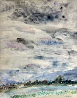 Dessin, Paysage au crépuscule, Pierre Garcia-Fons