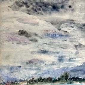 Dessin, Paysage au crépuscule, Pierre Garcia-Fons