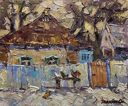 Painting, In winter near the house, Ivanyuk Oleksiy