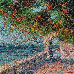 Painting, Golden Hour in a Mediterranean Alley, Nadin Antoniuk