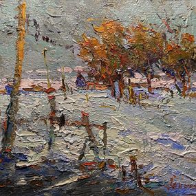 Peinture, The First Snow Fell, Oksana Ivanyuk