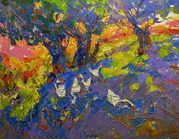 Painting, Geese in the Shade of a Willow, Ivanyuk Oleksiy