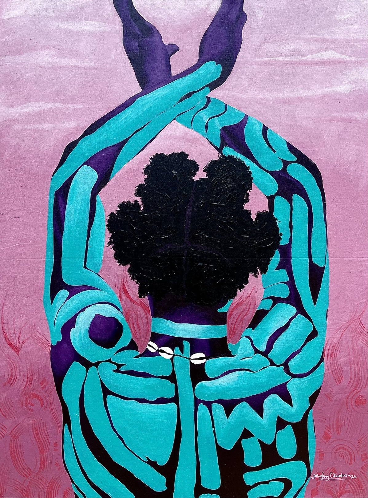Jethro King Oluwatosin, When Silence Dances - 21st Century, Figurative, African, Women, Body Writing Jethro King Oluwatosin, When Silence Dances - 21st Century, Figurative, African, Women, Body Writing